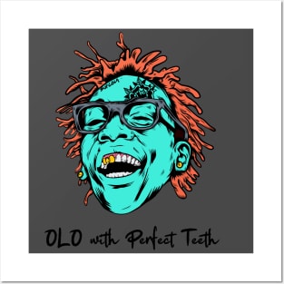 Cool laugh out loud dude with perfect teeth illustration Posters and Art